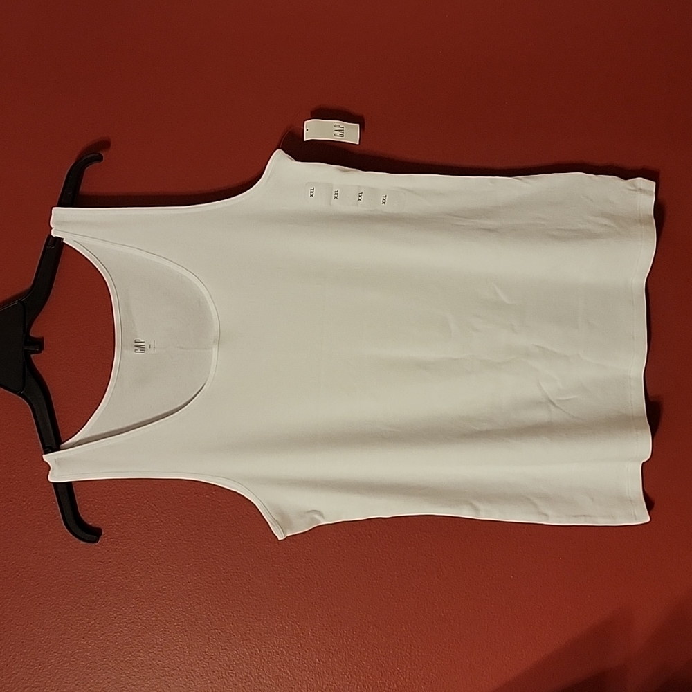 GAP ribbed white tank XXL NWT